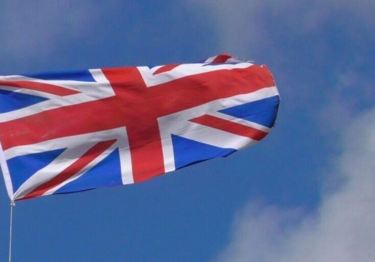 Union Jack against a blue sky