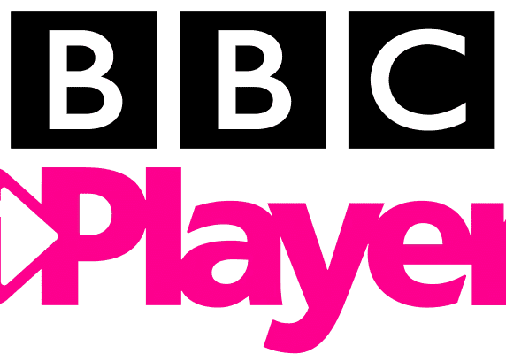 Pink iPlayer logo on black background