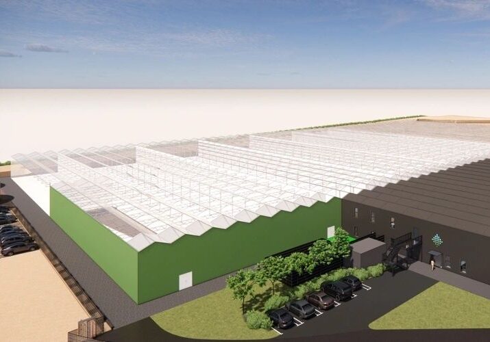 Modern industrial warehouse exterior